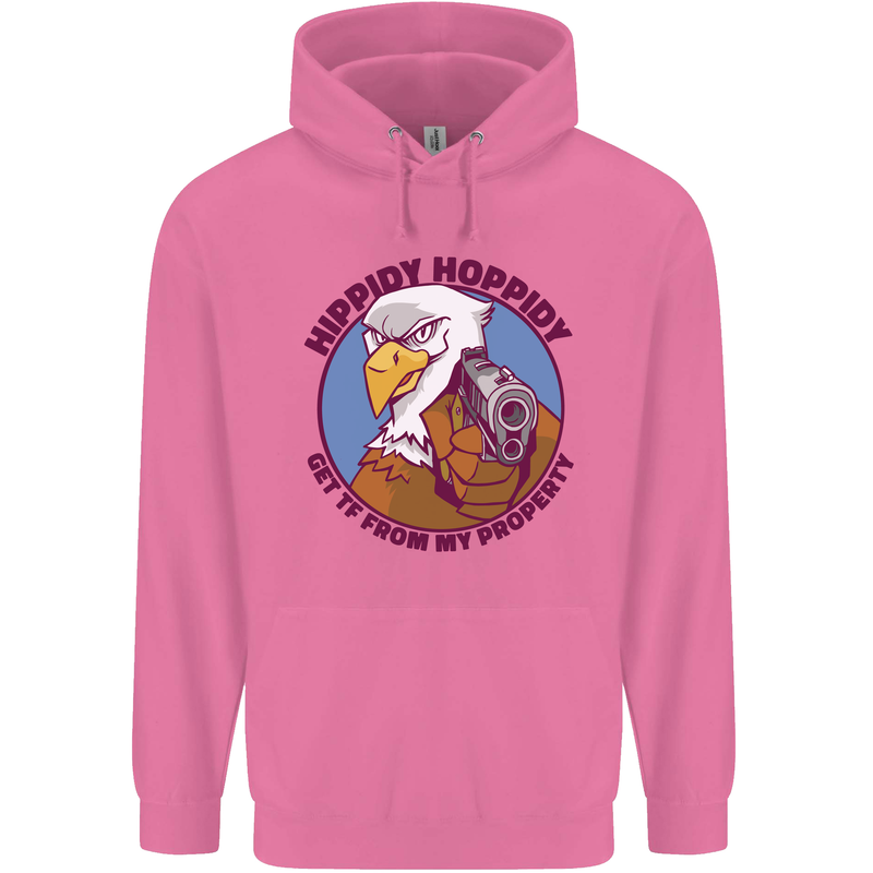 Hippidy Hoppidy Get Off My Property Gun Rights Mens 80% Cotton Hoodie Azelea