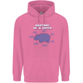 Hippo Anatomy Funny Hippopotamus Mens 80% Cotton Hoodie Azelea