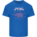 Hippo Anatomy Funny Hippopotamus Mens Cotton T-Shirt Tee Top Royal Blue