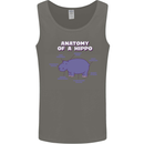 Hippo Anatomy Funny Hippopotamus Mens Vest Tank Top Charcoal
