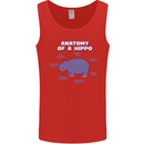 Hippo Anatomy Funny Hippopotamus Mens Vest Tank Top Red