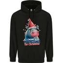 Hippopotamus For Christmas Hippo Xmas Mens 80% Cotton Hoodie Black
