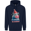 Hippopotamus For Christmas Hippo Xmas Mens 80% Cotton Hoodie Navy Blue