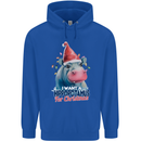 Hippopotamus For Christmas Hippo Xmas Mens 80% Cotton Hoodie Royal Blue