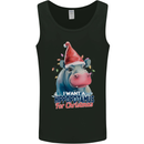 Hippopotamus For Christmas Hippo Xmas Mens Vest Tank Top Black