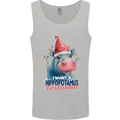Hippopotamus For Christmas Hippo Xmas Mens Vest Tank Top Sports Grey