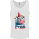 Hippopotamus For Christmas Hippo Xmas Mens Vest Tank Top White