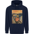 Hipster Scream Painting Childrens Kids Hoodie Navy Blue