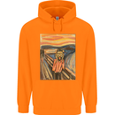 Hipster Scream Painting Childrens Kids Hoodie Orange
