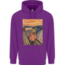 Hipster Scream Painting Childrens Kids Hoodie Purple