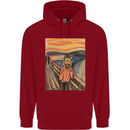 Hipster Scream Painting Childrens Kids Hoodie Red