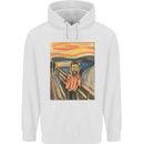 Hipster Scream Painting Childrens Kids Hoodie White