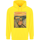 Hipster Scream Painting Childrens Kids Hoodie Yellow