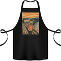 Hipster Scream Painting Cotton Apron 100% Organic Black