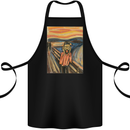 Hipster Scream Painting Cotton Apron 100% Organic Black