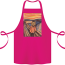 Hipster Scream Painting Cotton Apron 100% Organic Pink