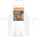 Hipster Scream Painting Cotton Apron 100% Organic White