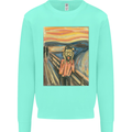 Hipster Scream Painting Kids Sweatshirt Jumper Peppermint