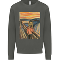 Hipster Scream Painting Kids Sweatshirt Jumper Storm Grey