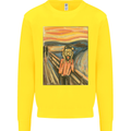Hipster Scream Painting Kids Sweatshirt Jumper Yellow