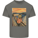 Hipster Scream Painting Kids T-Shirt Childrens Charcoal