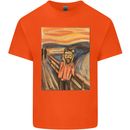 Hipster Scream Painting Kids T-Shirt Childrens Orange