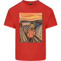 Hipster Scream Painting Kids T-Shirt Childrens Red