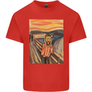 Hipster Scream Painting Kids T-Shirt Childrens Red