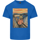 Hipster Scream Painting Kids T-Shirt Childrens Royal Blue