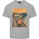 Hipster Scream Painting Kids T-Shirt Childrens Sports Grey