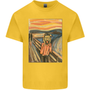 Hipster Scream Painting Kids T-Shirt Childrens Yellow