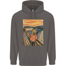 Hipster Scream Painting Mens 80% Cotton Hoodie Charcoal
