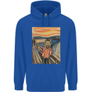 Hipster Scream Painting Mens 80% Cotton Hoodie Royal Blue