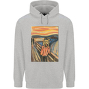 Hipster Scream Painting Mens 80% Cotton Hoodie Sports Grey