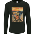 Hipster Scream Painting Mens Long Sleeve T-Shirt Black