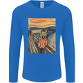 Hipster Scream Painting Mens Long Sleeve T-Shirt Royal Blue