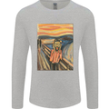 Hipster Scream Painting Mens Long Sleeve T-Shirt Sports Grey