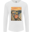 Hipster Scream Painting Mens Long Sleeve T-Shirt White
