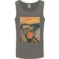Hipster Scream Painting Mens Vest Tank Top Charcoal