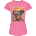Hipster Scream Painting Womens Petite Cut T-Shirt Azalea