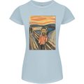 Hipster Scream Painting Womens Petite Cut T-Shirt Light Blue