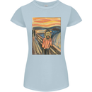 Hipster Scream Painting Womens Petite Cut T-Shirt Light Blue