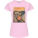 Hipster Scream Painting Womens Petite Cut T-Shirt Light Pink