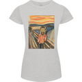 Hipster Scream Painting Womens Petite Cut T-Shirt Sports Grey
