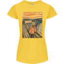 Hipster Scream Painting Womens Petite Cut T-Shirt Yellow
