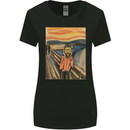 Hipster Scream Painting Womens Wider Cut T-Shirt Black