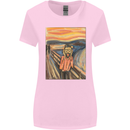 Hipster Scream Painting Womens Wider Cut T-Shirt Light Pink