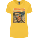 Hipster Scream Painting Womens Wider Cut T-Shirt Yellow