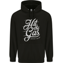 Hit the Gas Motorcycle Biker Car Enthusiast Childrens Kids Hoodie Black