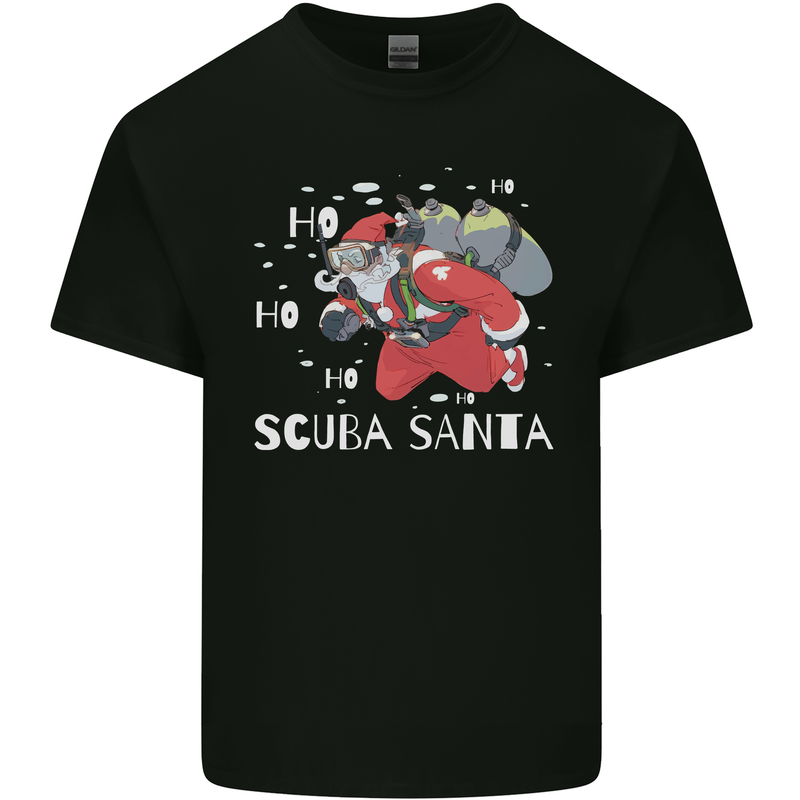 Ho Ho Ho Scuba Santa Diving Diver Christmas Kids T-Shirt Childrens Black